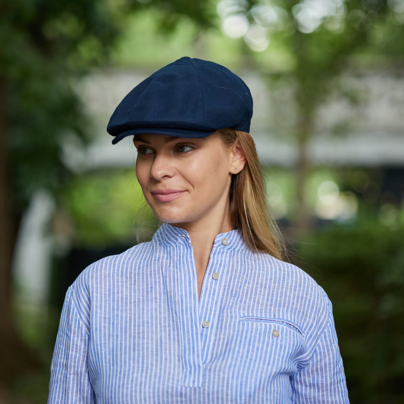 Newsboy cap top linen