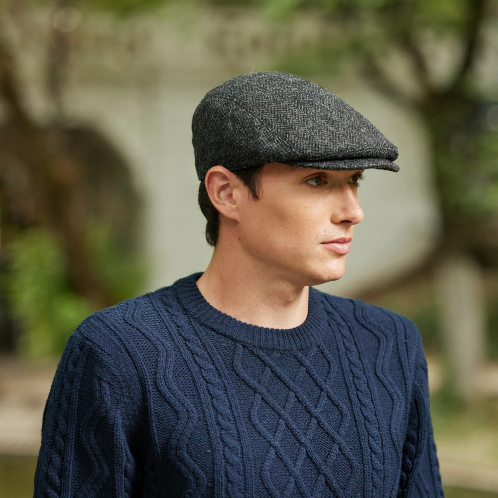 Charcoal Herringbone