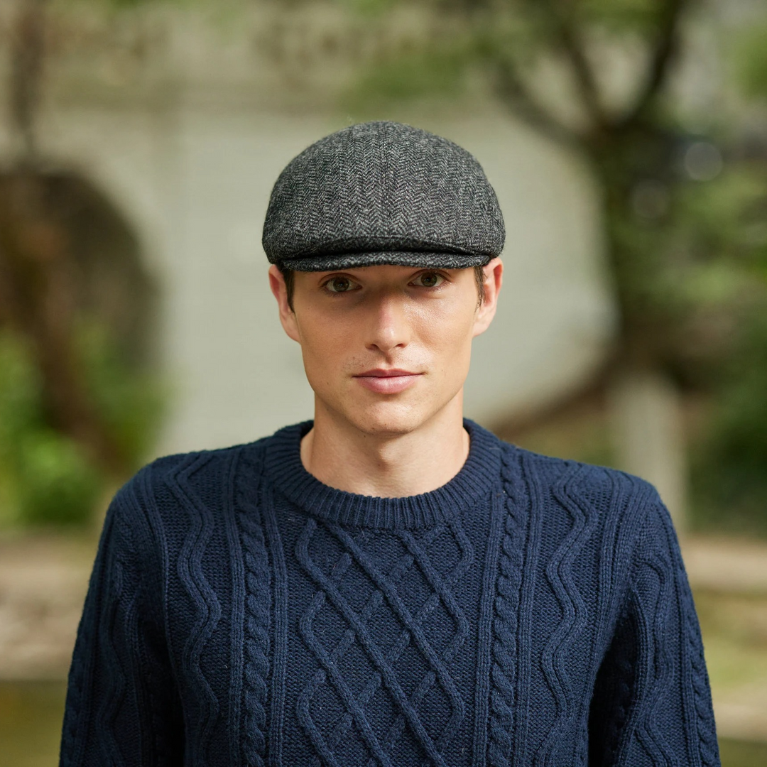 Charcoal Herringbone