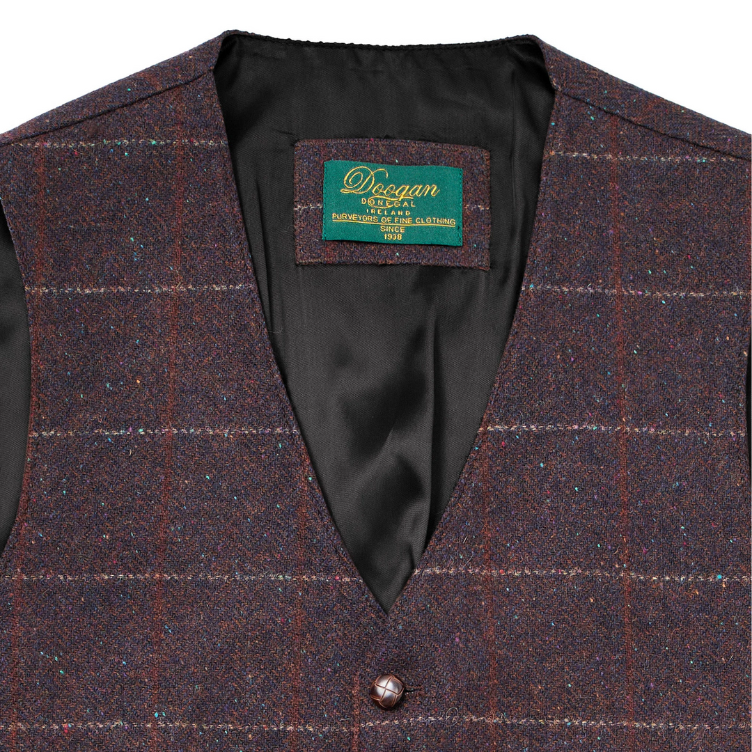 Buncrana Brown Plaid Fleck Donegal