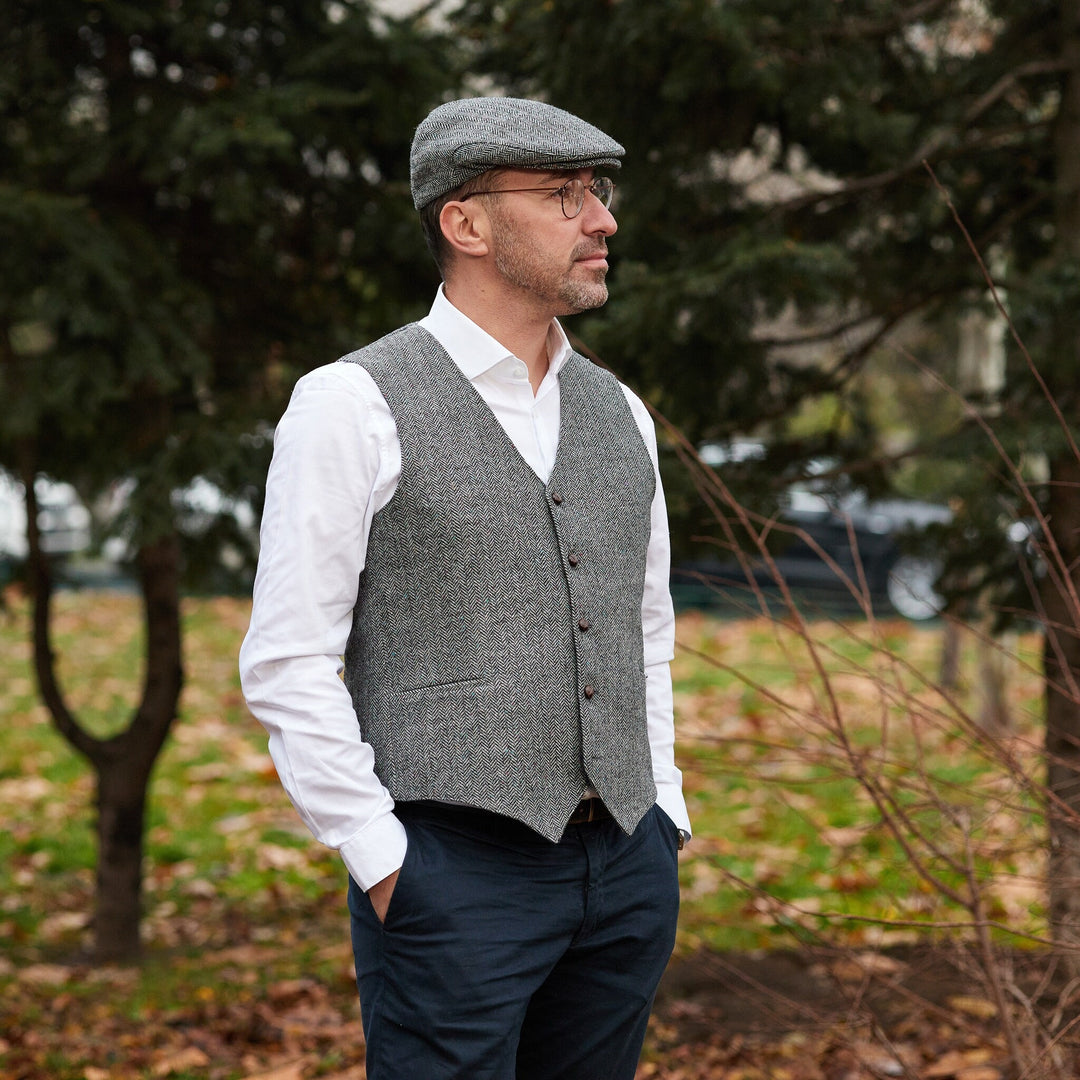 Gweedore Grey Donegal Fleck Herringbone