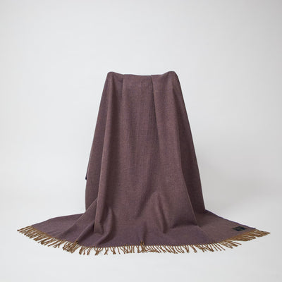 Traditional Herringbone Purple Hay Donegal