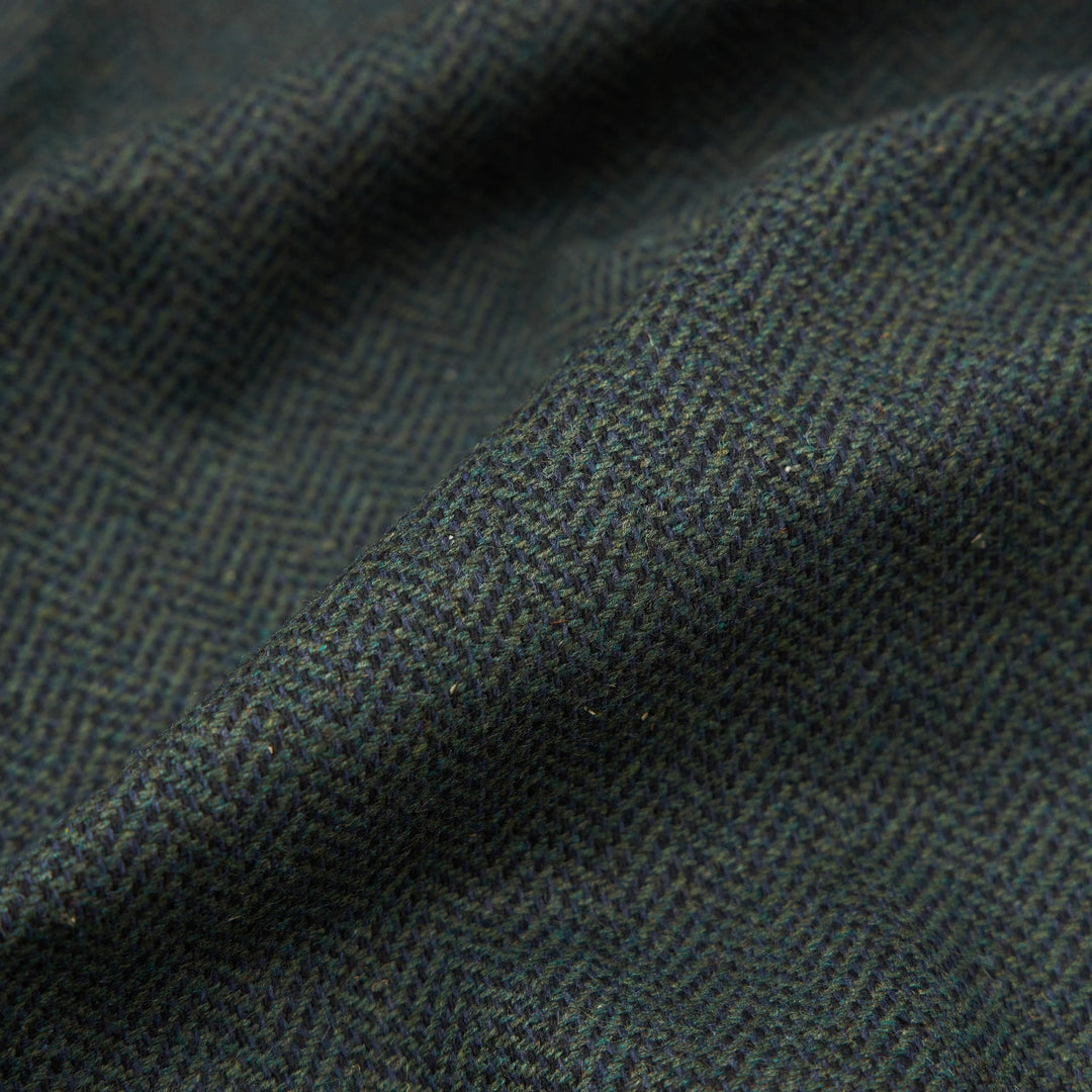 Traditional Green Black Herringbone