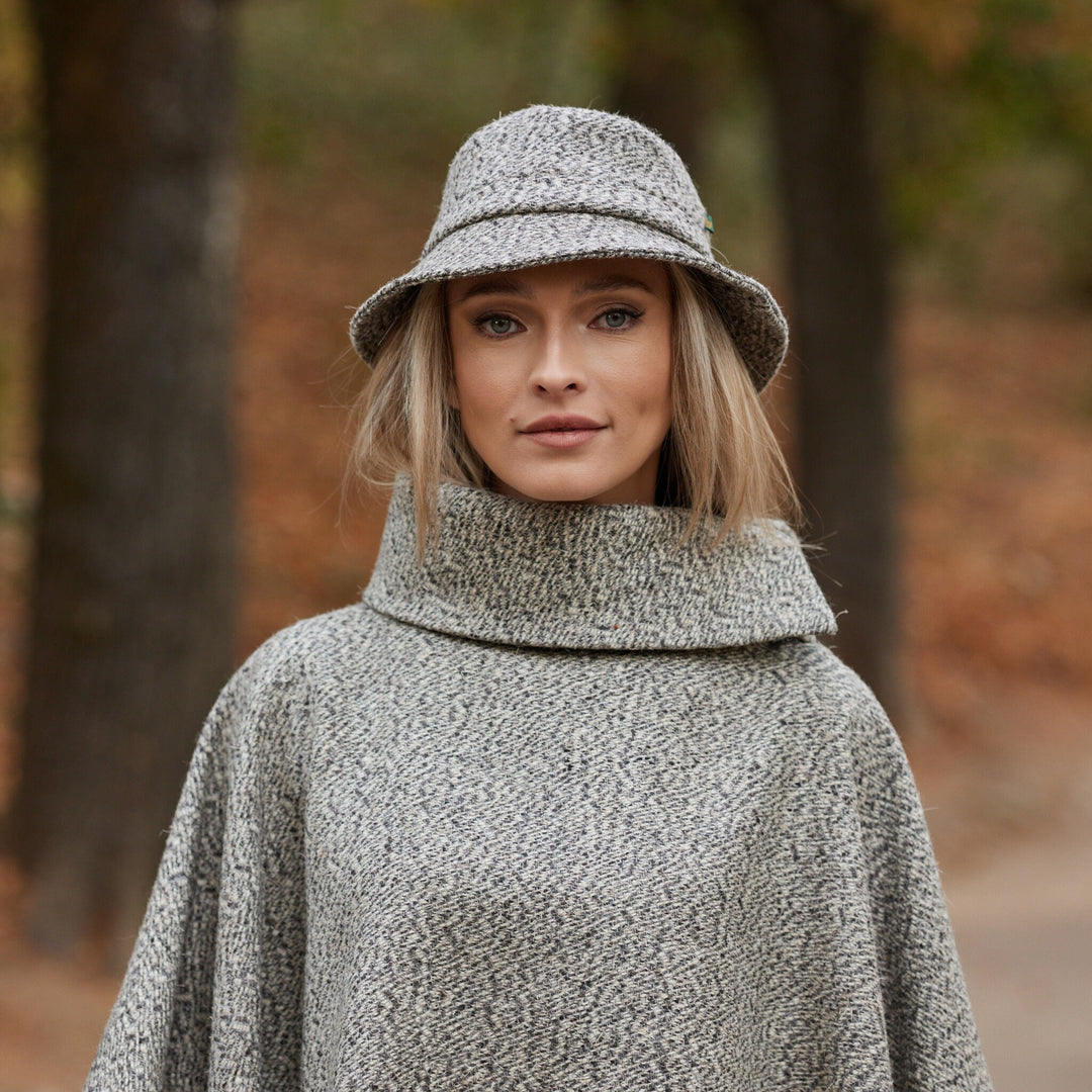 Irish Donegal Tweed Square Collar Cape / Poncho - Extra Long