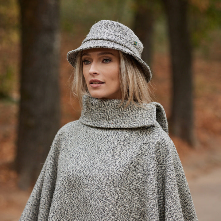 Irish Donegal Tweed Square Collar Cape / Poncho - Extra Long