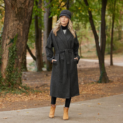 Charcoal Donegal Herringbone