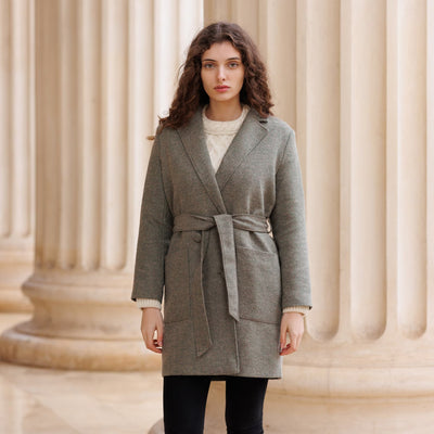 Donegal Green Beige Fleck Herringbone