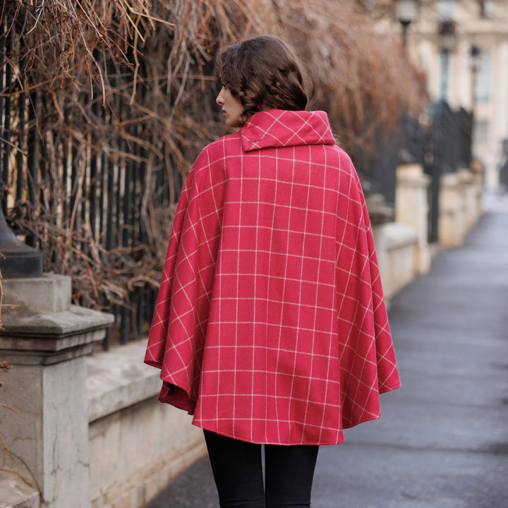 Pink Silver Plaid Herringbone