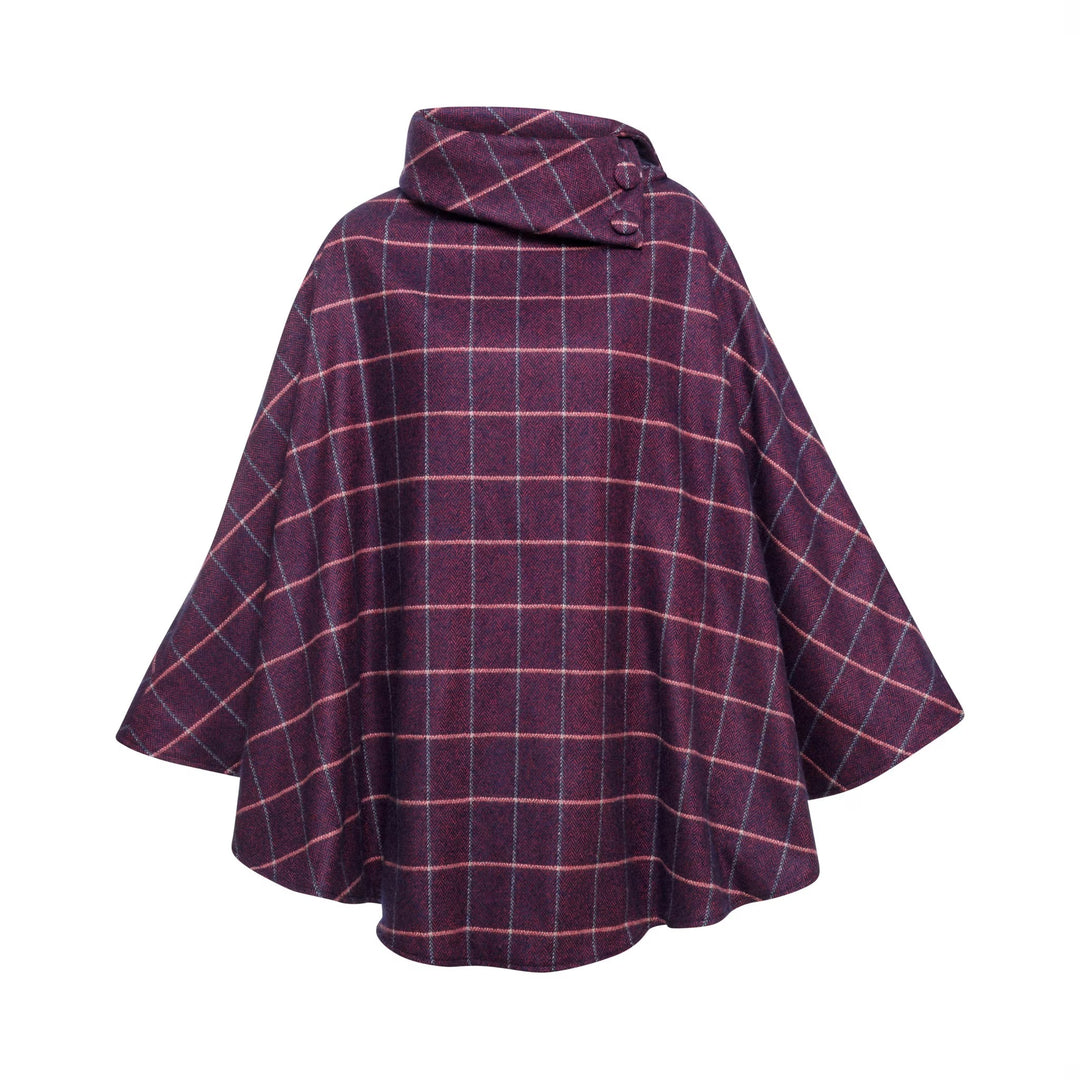 Magenta Blue Plaid Herringbone