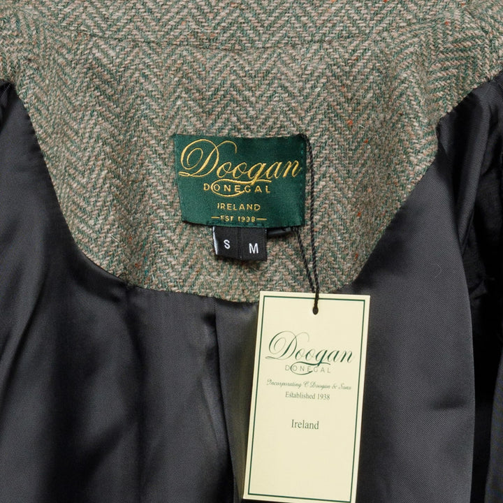 Donegal Green Beige Fleck Herringbone