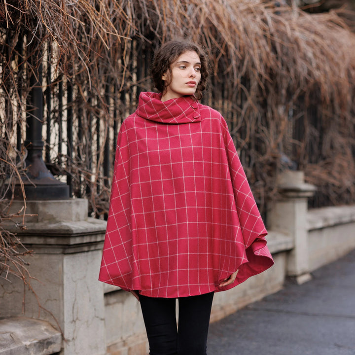 Pink Silver Plaid Herringbone