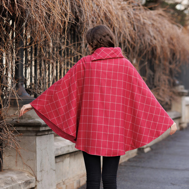 Pink Silver Plaid Herringbone