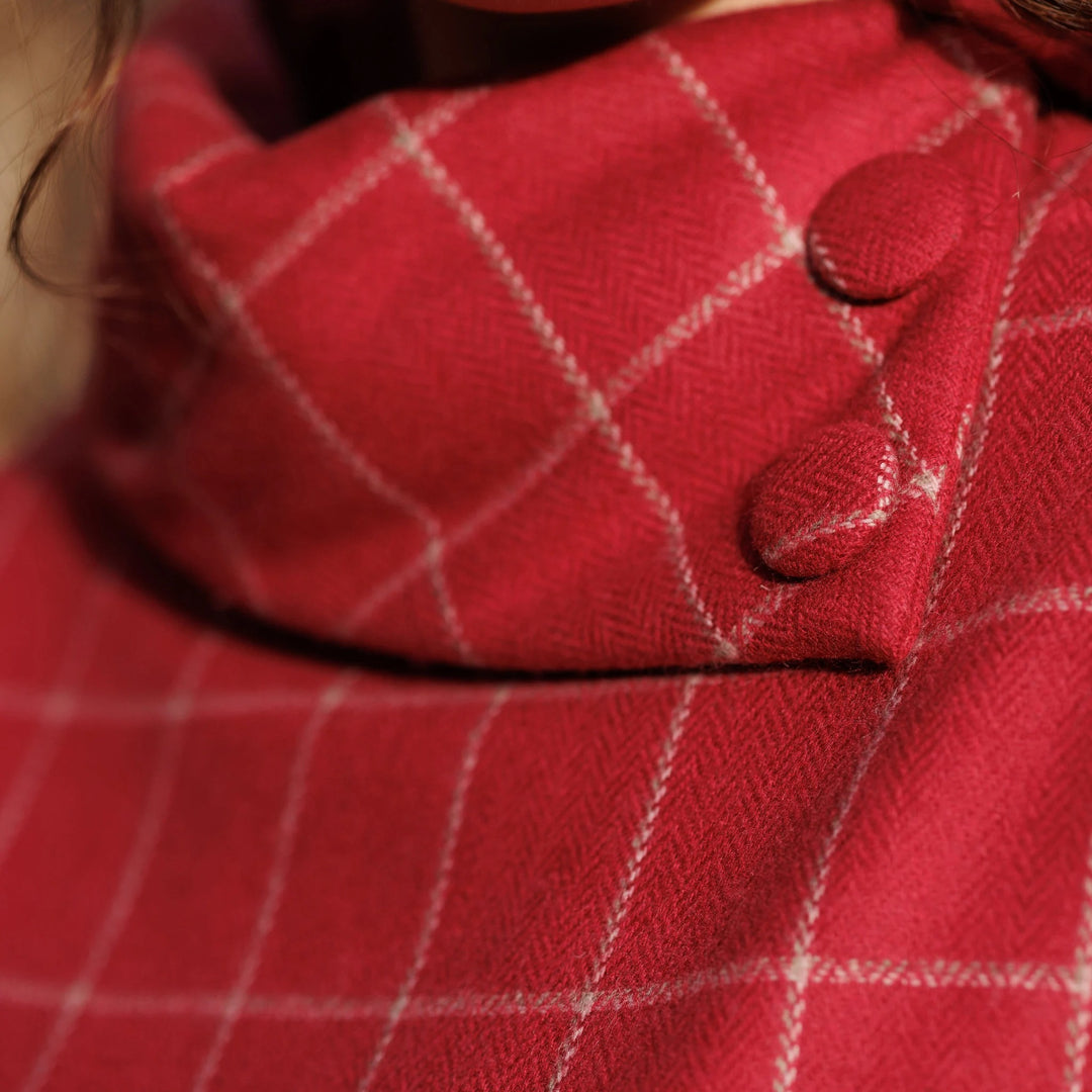 Pink Silver Plaid Herringbone