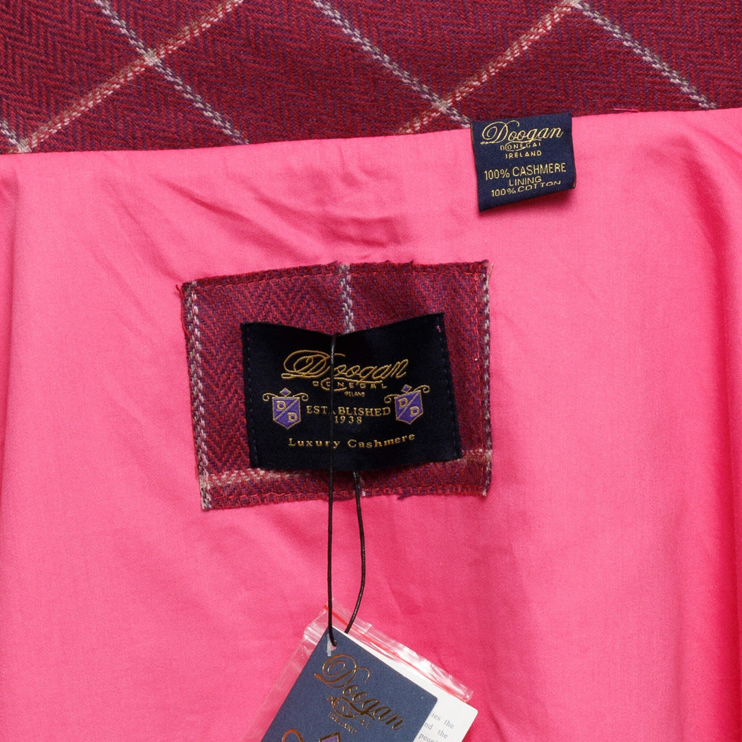 Magenta Blue Plaid Herringbone