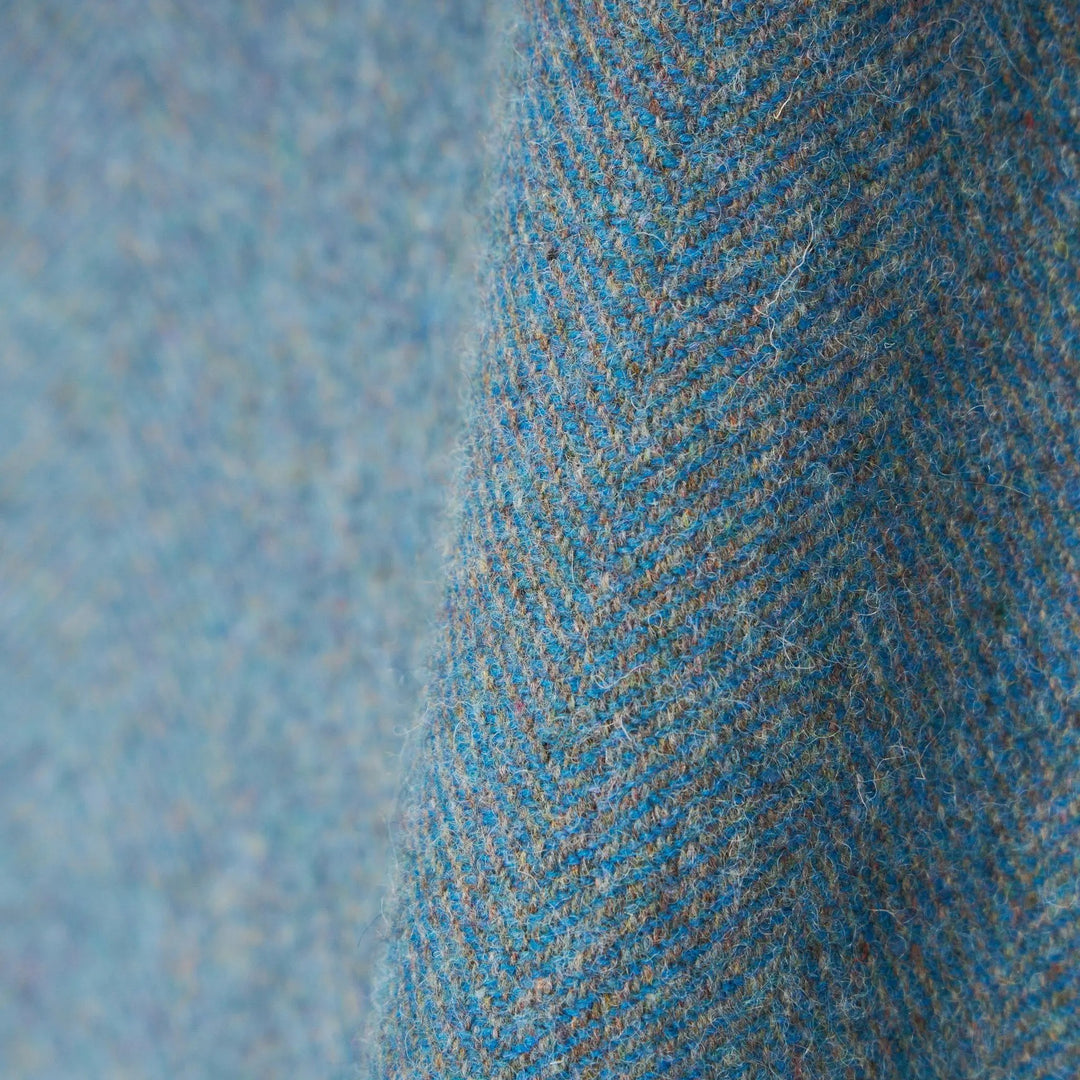 Donegal Sea Blue Herringbone
