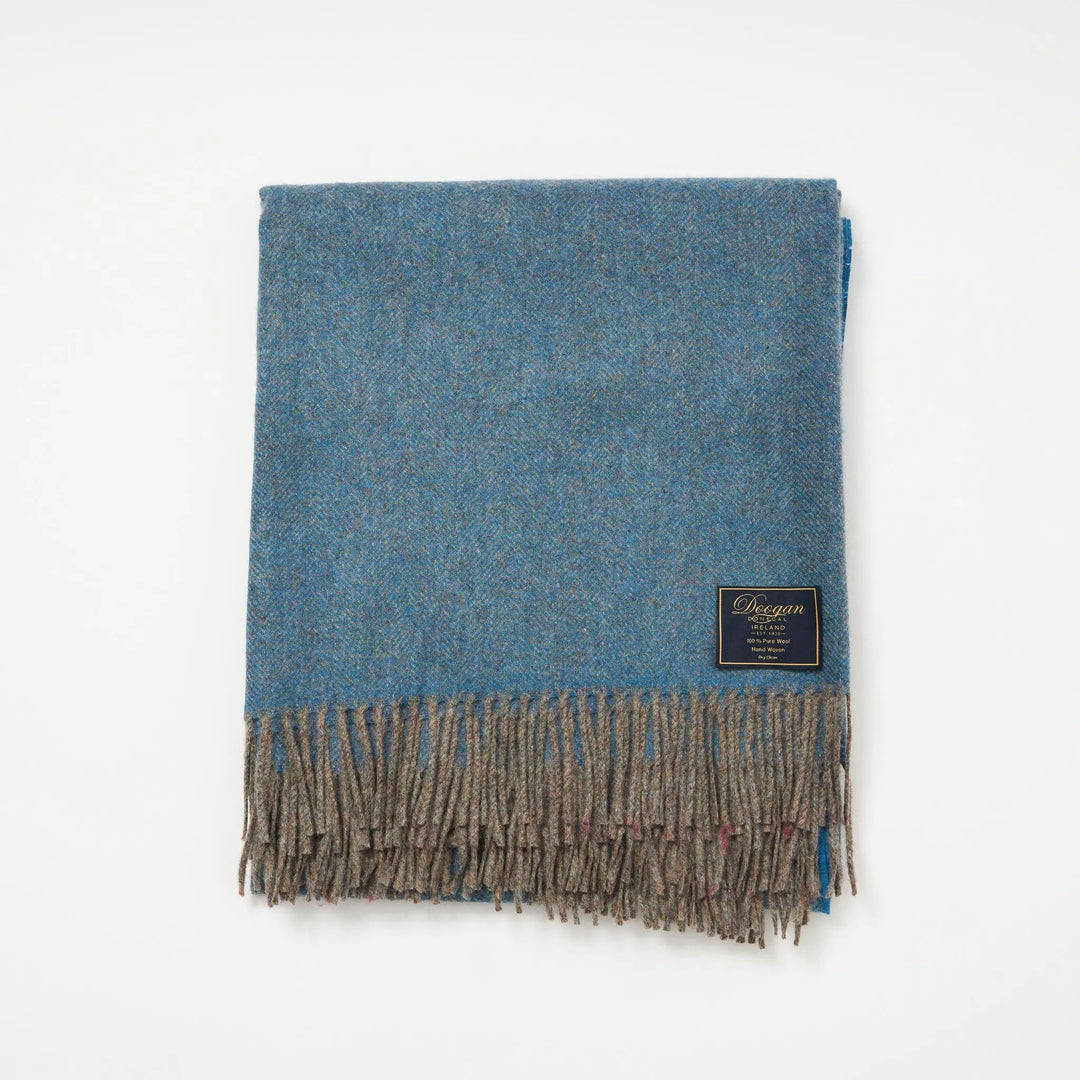 Donegal Sea Blue Herringbone