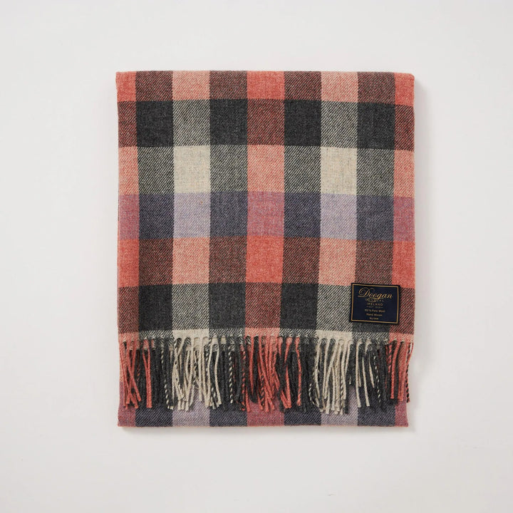 Donegal Peach Grey Block Twill