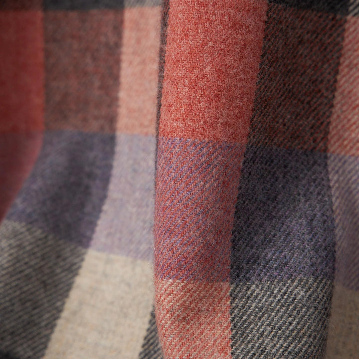 Donegal Peach Grey Block Twill