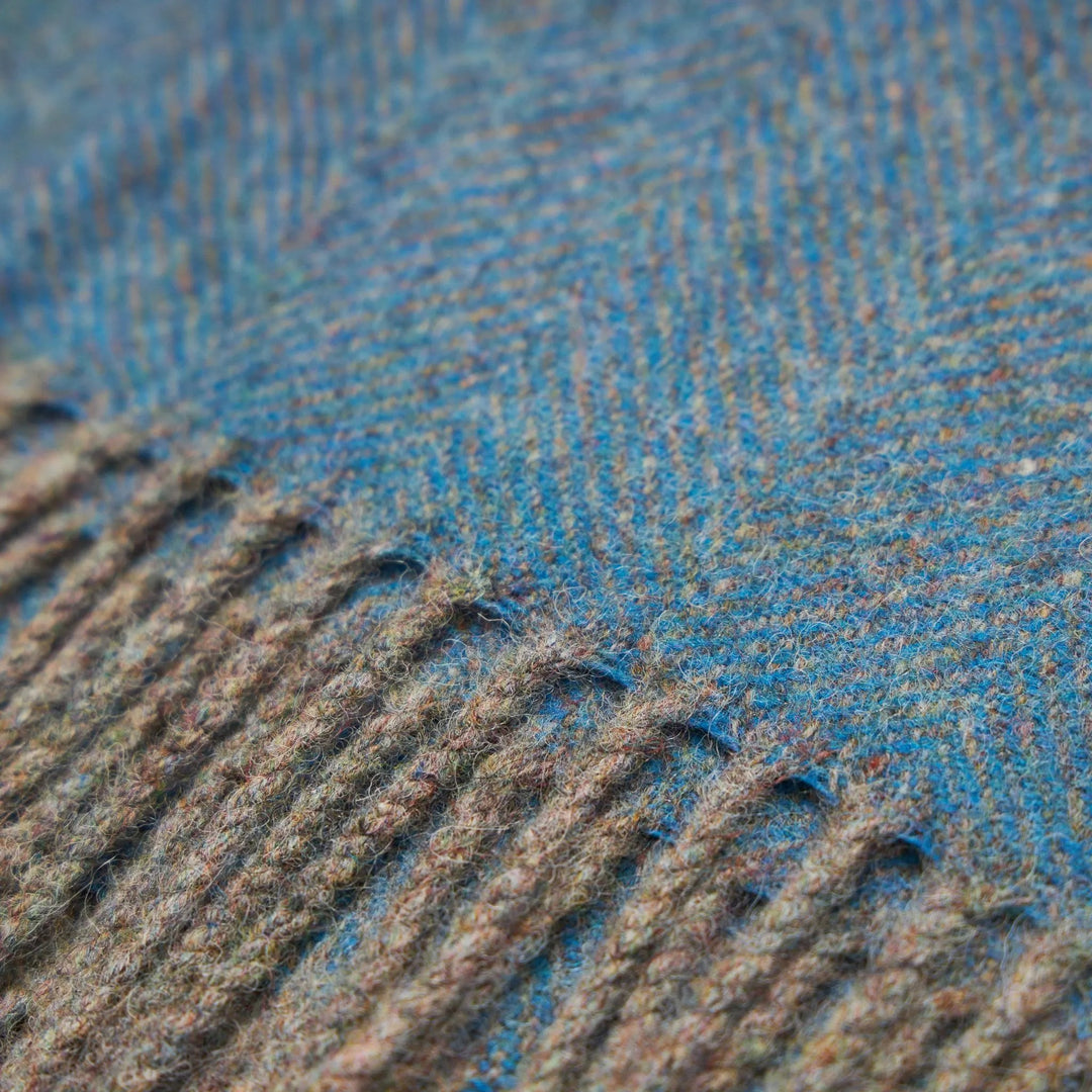 Donegal Sea Blue Herringbone