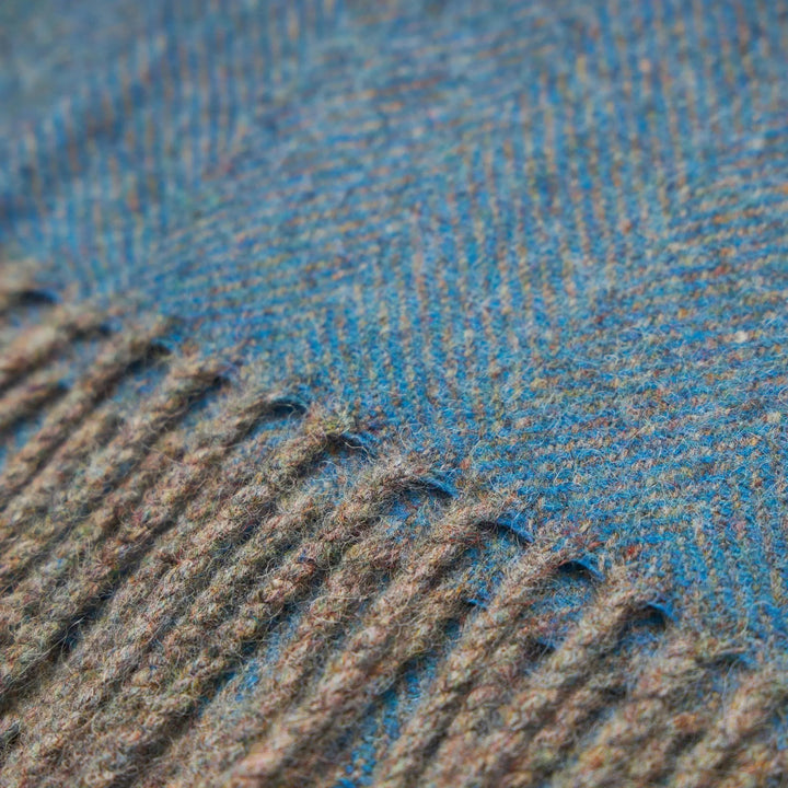 Donegal Sea Blue Herringbone