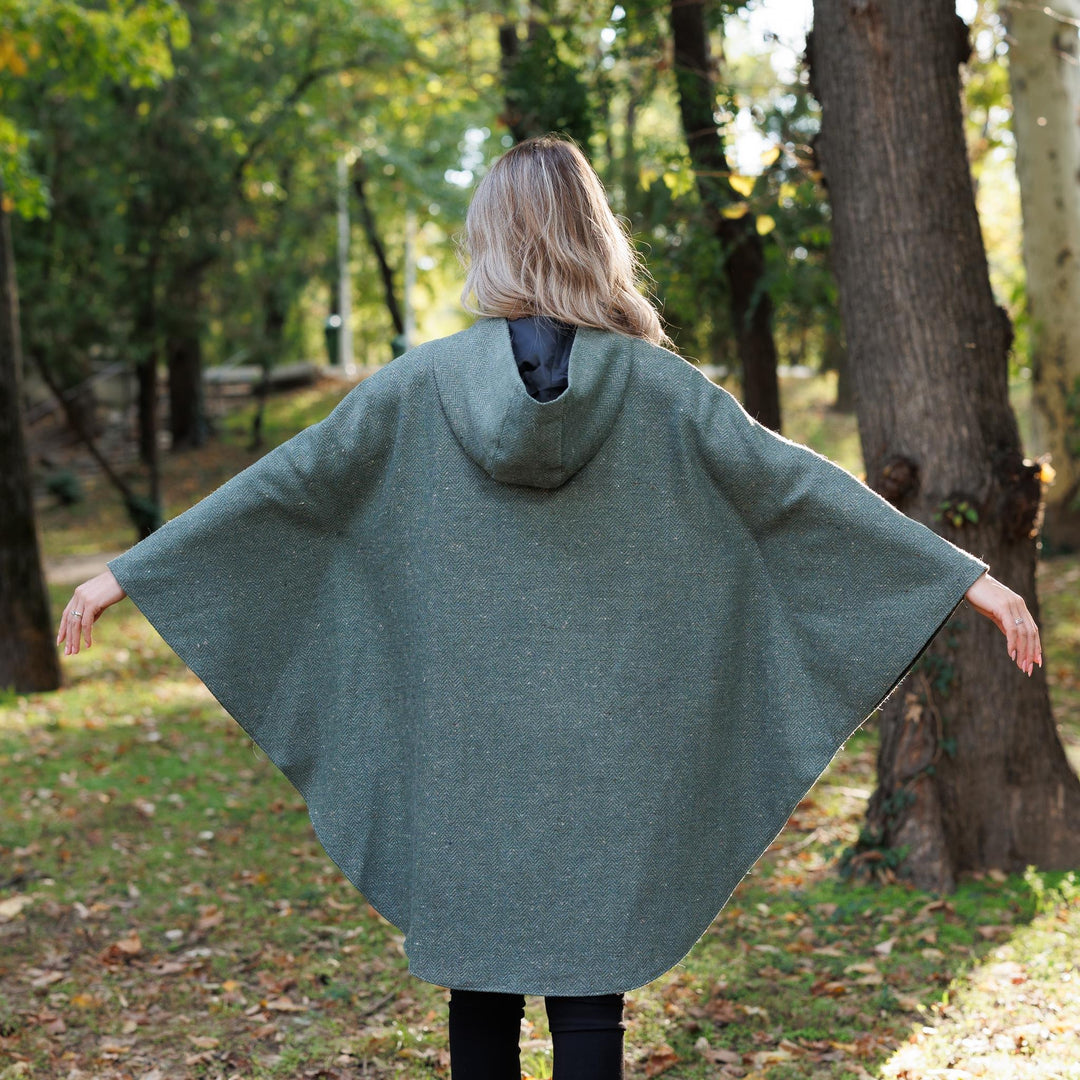 Green Beige Fleck Herringbone