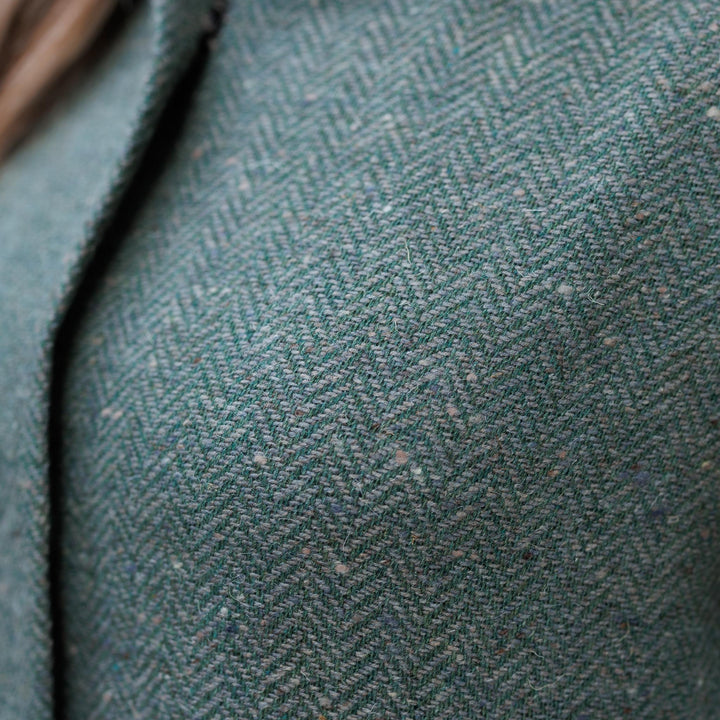Green Beige Fleck Herringbone