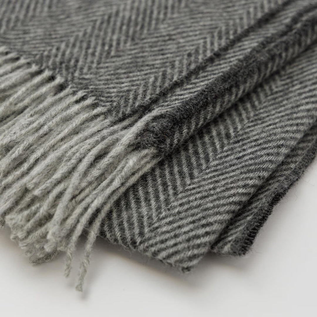 Soft Grey Herringbone