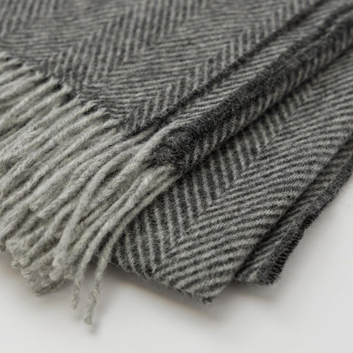 Soft Grey Herringbone