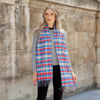 Blue Red Mini Block Check