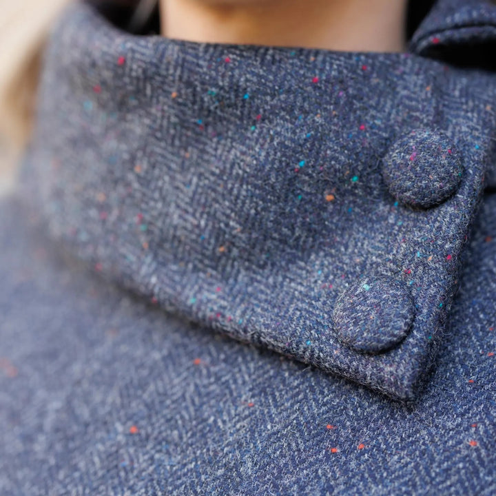 Navy Donegal Herringbone
