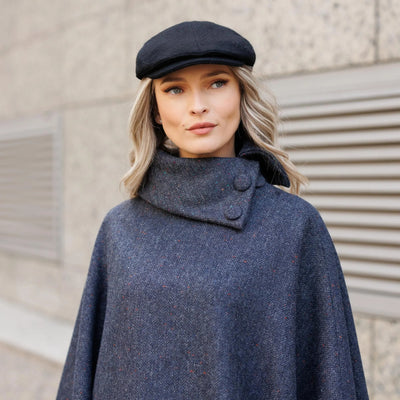 Navy Donegal Herringbone