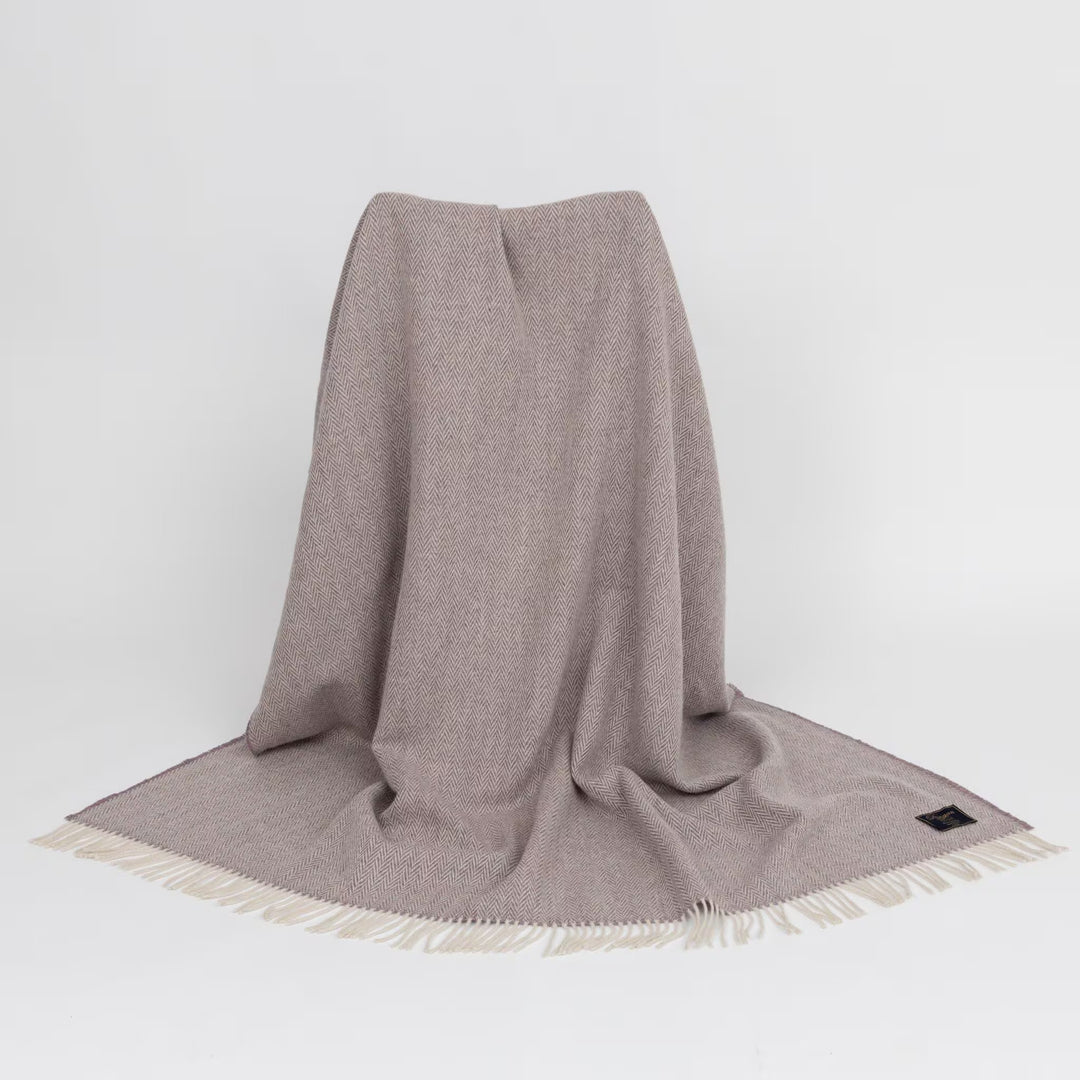 Classic Mauve Herringbone