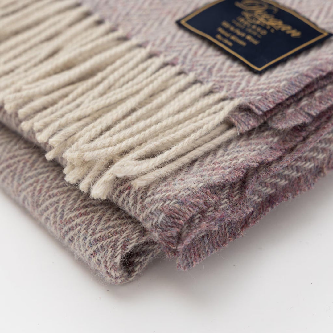 Classic Mauve Herringbone