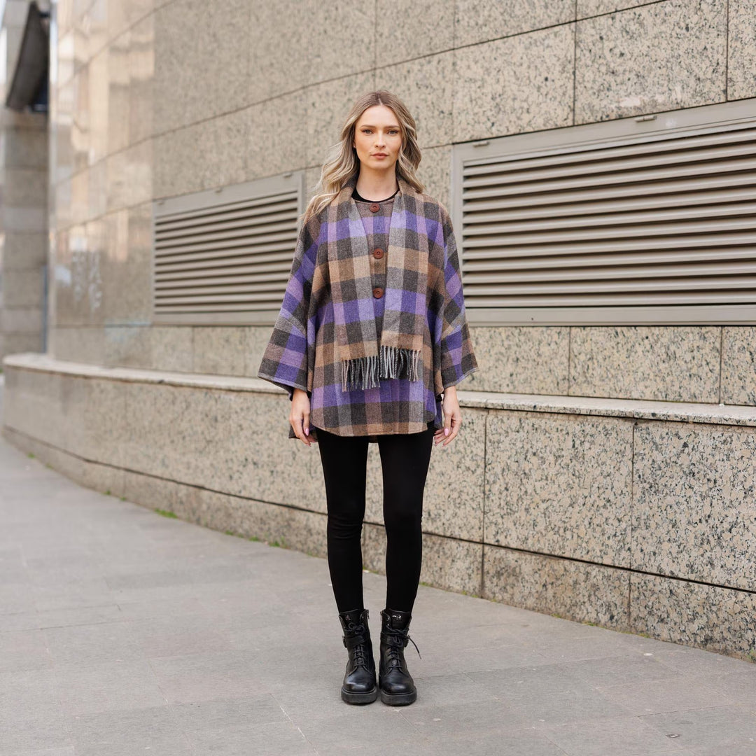 Purple Brown Plaid