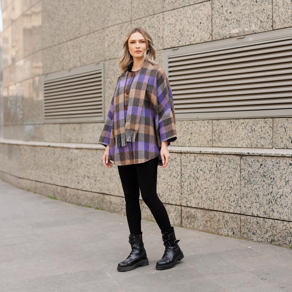 Purple Brown Plaid