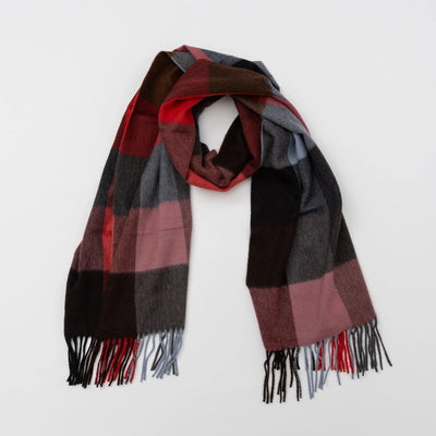 Festive Red Grey Plaid