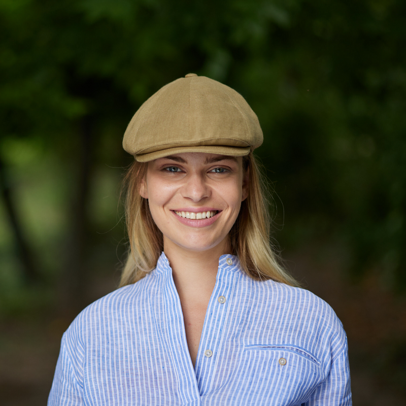 Linen hot sale newsboy hat