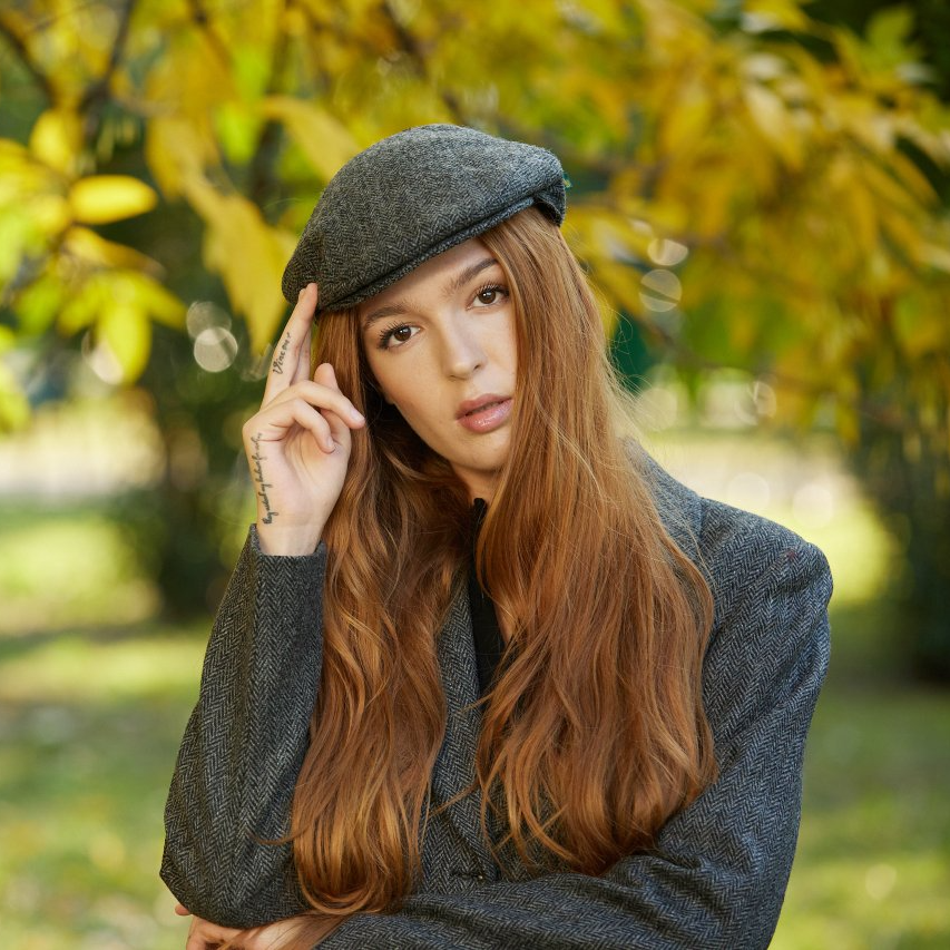 Charcoal Herringbone