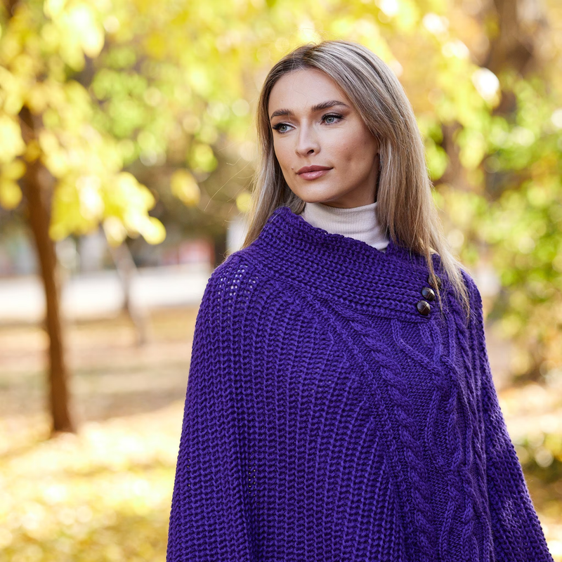Aran 2025 wool poncho