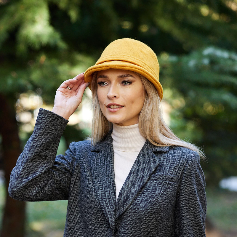 Irish Wool Melton Donegal Flapper Hat Irish Tweed Store