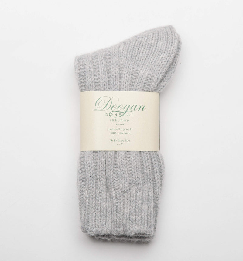 Chaussettes Courtes Laine Ecrues/Gris Chiné Donegal Socks - Chaussettes  Homme - Le Comptoir Irlandais