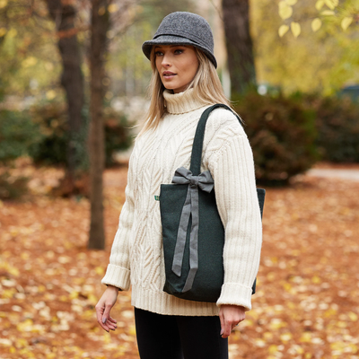 Green Black Herringbone