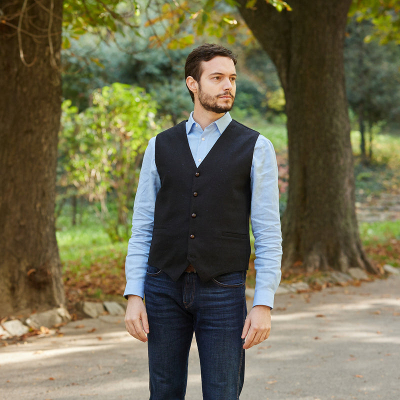 Donegal clearance tweed waistcoat