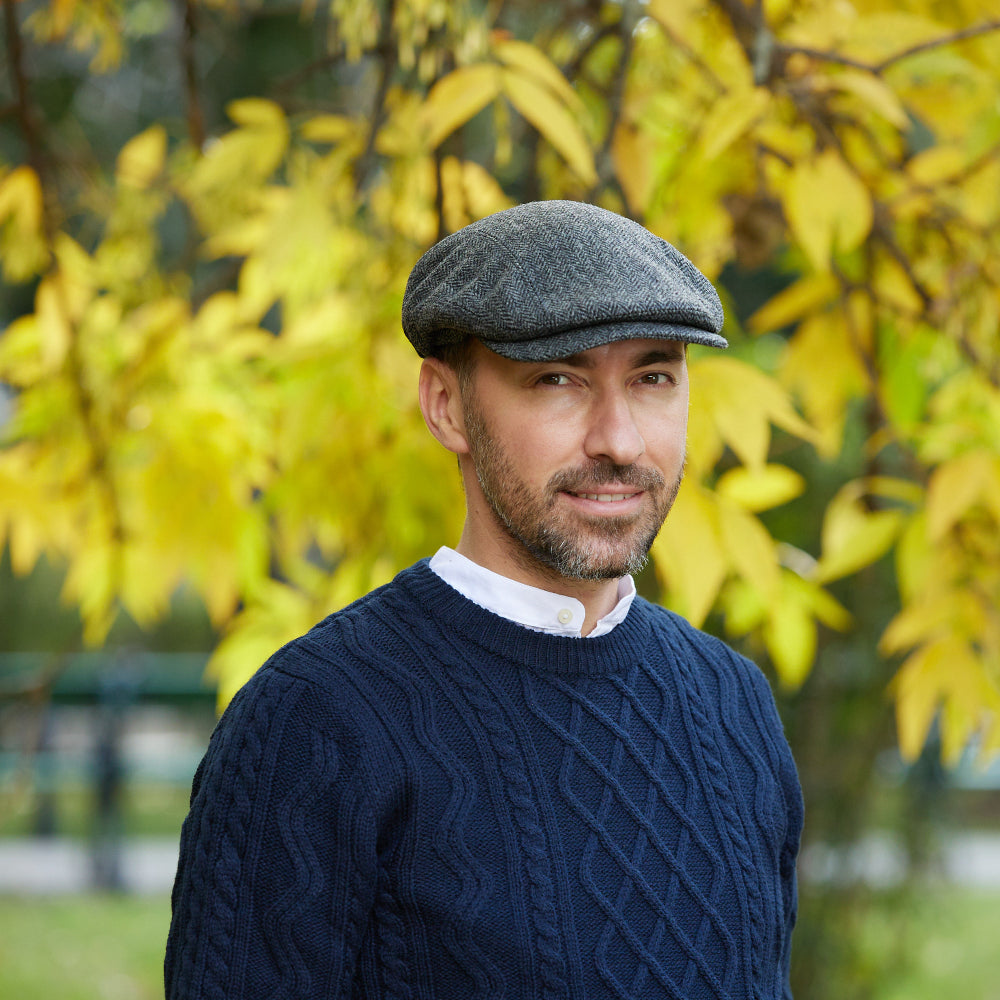 Charcoal Herringbone