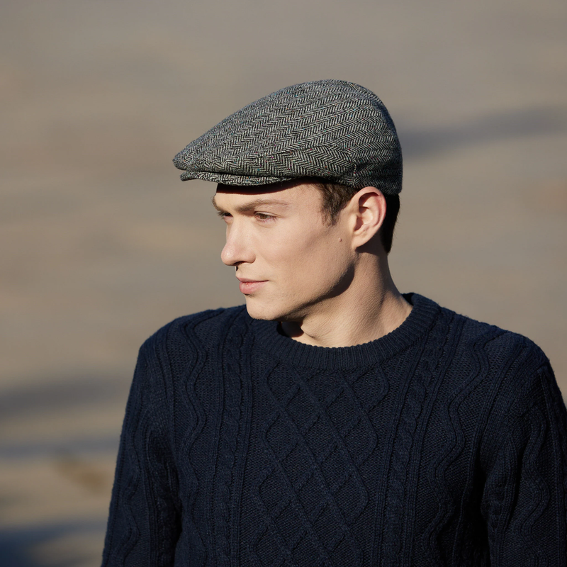 Grey tweed sale flat cap