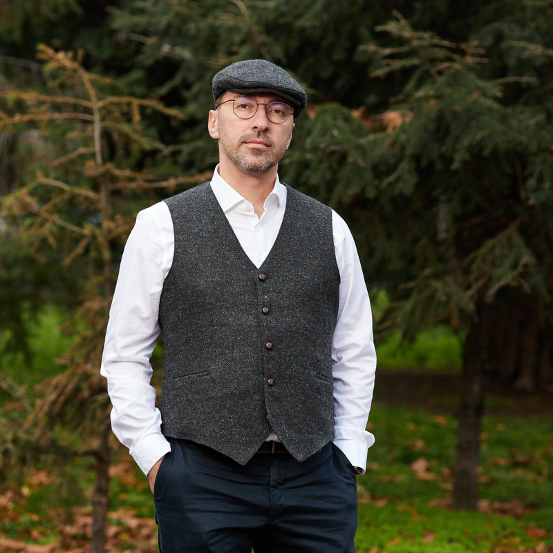 Waistcoat and 2025 flat cap